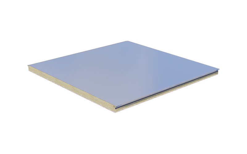 Cold Room Type Metal Sheet Rock Wool-Fibercement Panel